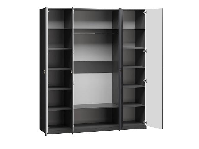 Шкаф распашной Банни - 4 МДФ Черный Агат