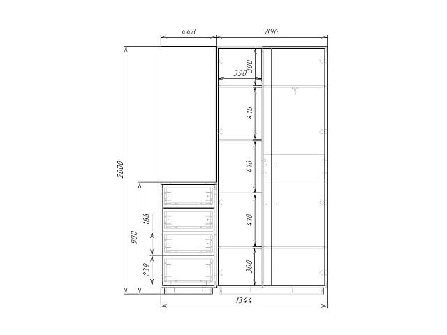 Прихожая Неаполь - 10 Черный