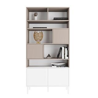 Стеллаж Скарлет - 4 Белый / Кашемир