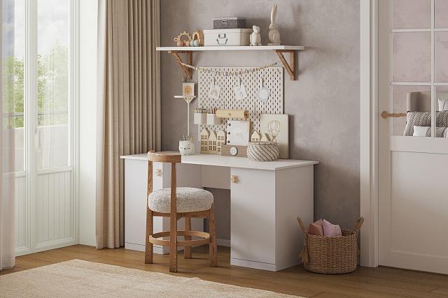 Письменный стол Скарабей - 4 МДФ Белый