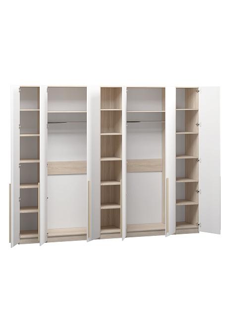 Шкаф распашной Хейсон - 12 Дуб Сонома / Белый