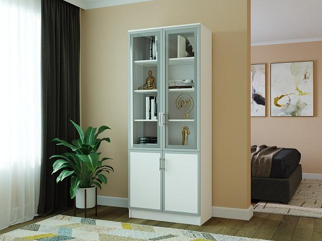 Книжный шкаф Альма - 9 Белый