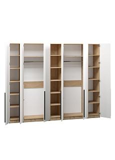 Шкаф распашной Хейсон - 12 Дуб Золотистый / Белый