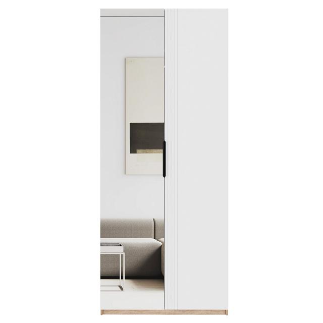 Шкаф распашной Астрис - 2 с зеркалом Белый