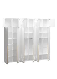 Шкаф распашной Брей - 3.1 с антресолью Белый