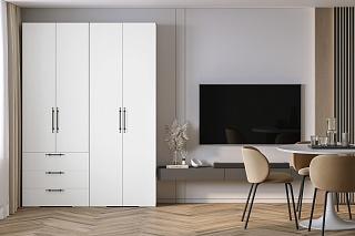 Шкаф распашной Мори-Хелена - 8 Белый