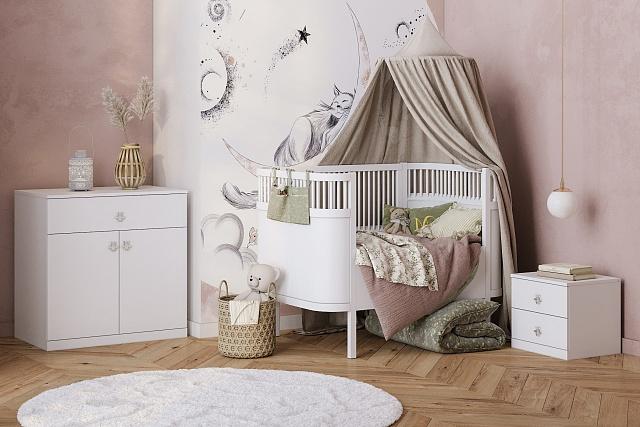 Детская стенка Скарабей - 3 МДФ Белый