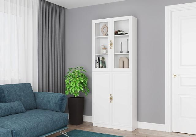 Книжный шкаф Карлос - 30 Белый