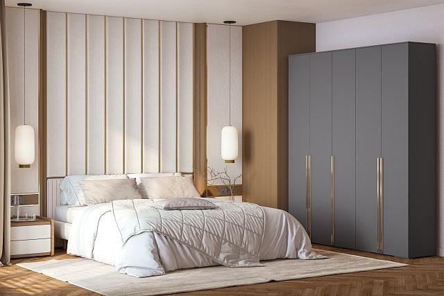 Шкаф распашной Эдинбург - 5 Графит