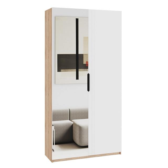 Шкаф распашной Астрис - 3 с зеркалом Белый