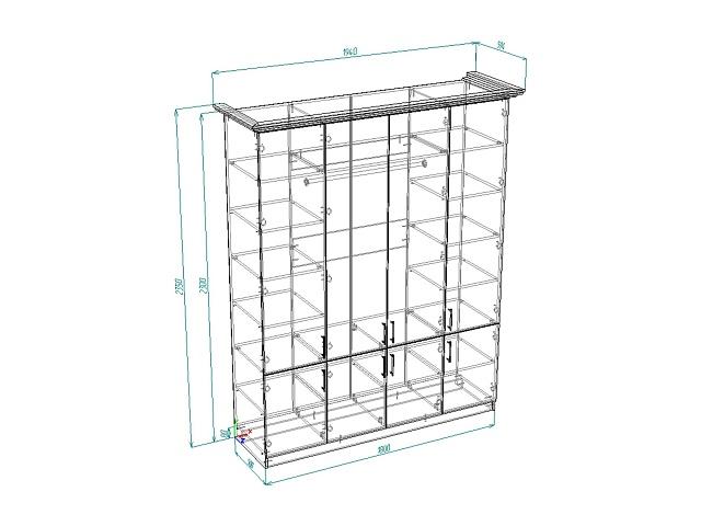 Шкаф распашной Орфей - 2 МДФ