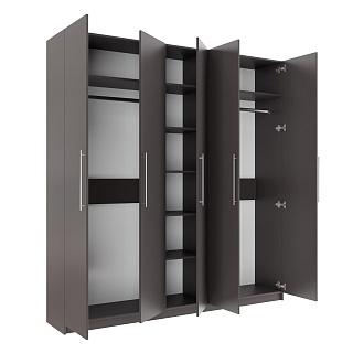 Шкаф распашной Калифорния - 5 Графит