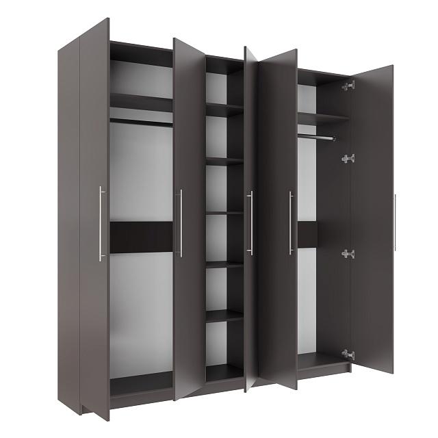 Шкаф распашной Калифорния - 5 Графит