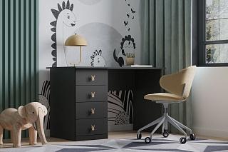 Письменный стол Банни - 2 МДФ Черный Агат