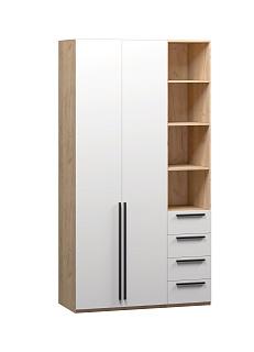 Шкаф распашной Хейсон - 22 Дуб Золотистый / Белый