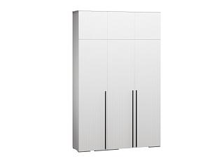 Шкаф распашной Лоренсе - 3 с антресолью Белый