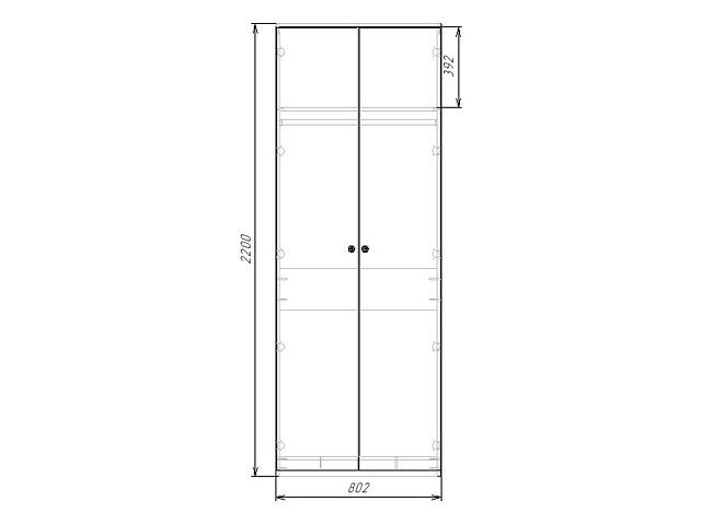 Шкаф распашной Колорадо - 2 МДФ