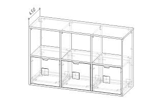 Стеллаж Kids - 12 Пастельно-Синий