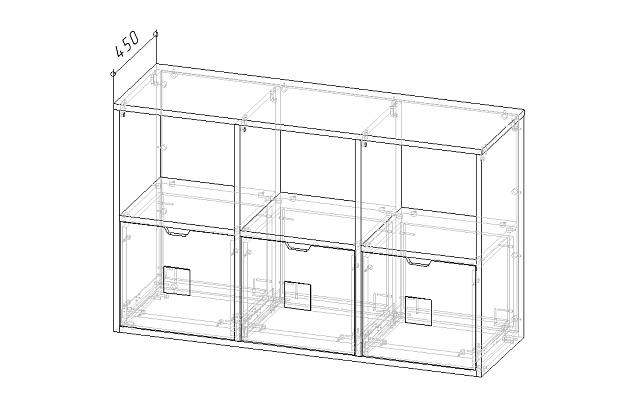 Стеллаж Kids - 12 Пастельно-Синий