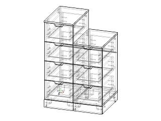 Комод Генри - 6 МДФ Белый