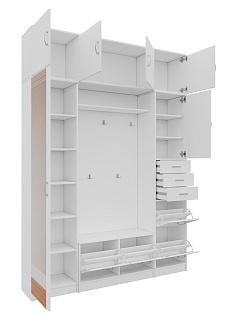 Прихожая Ольга - 8 с антресолью Белый