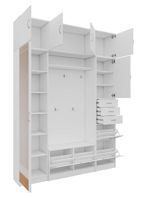 Прихожая Ольга - 8 с антресолью Белый