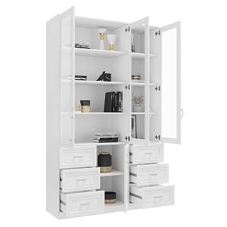 Книжный шкаф Библиограф - 3 №7 Белый