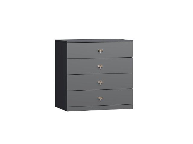 Комод Стрекоза - 4 МДФ Графит