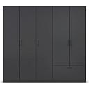 Шкаф распашной Бари - 5 Черный