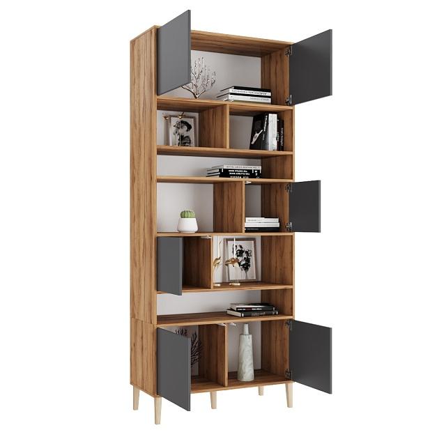 Стеллаж Скарлет - 8 Графит