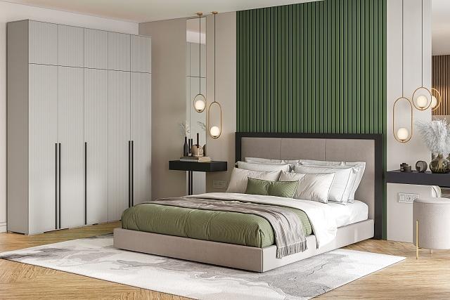 Шкаф распашной Лоренсе - 5 с антресолью Кашемир