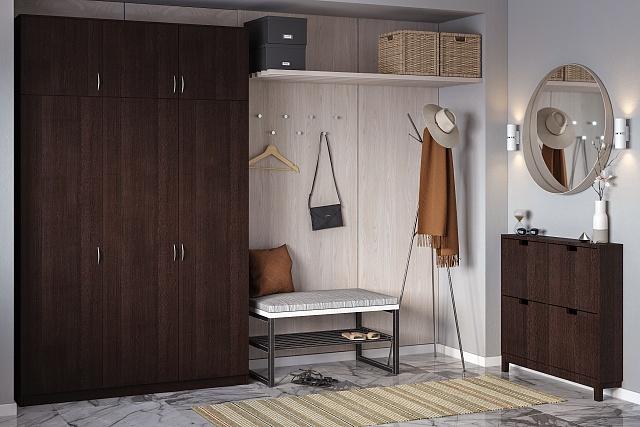 Шкаф распашной Лайт-3 с антресолью Венге