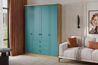 Шкаф распашной София РАХ - 16 МДФ Аквамарин