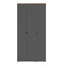 Шкаф распашной Квели - 3 Графит