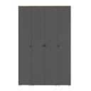 Шкаф распашной Квели - 4 Графит