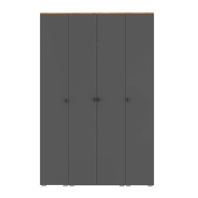 Шкаф распашной Квели - 4 Графит