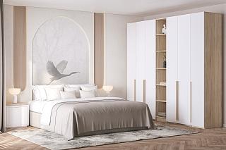 Шкаф распашной Хейсон - 12 Дуб Сонома / Белый