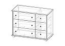 Комод Луиза - 6 МДФ Белый