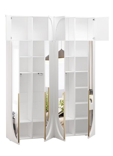 Шкаф распашной Брей - 2.2 с антресолью Белый