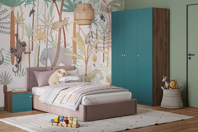 Тумба прикроватная Скарабей - 1 МДФ Аквамарин