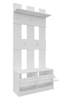 Прихожая Ольга - 1 перфорированная Белый