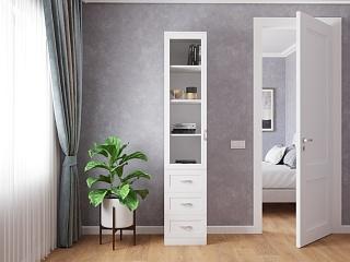 Книжный шкаф Библиограф - 1 №5 Белый