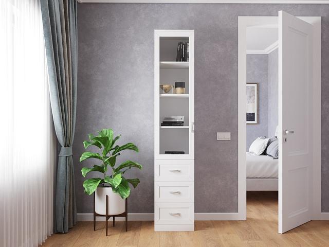 Книжный шкаф Библиограф - 1 №5 Белый