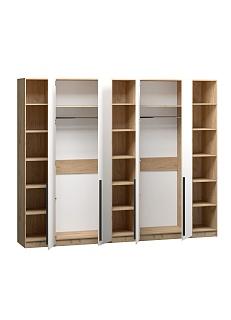 Шкаф распашной Хейсон - 11 Дуб Золотистый / Белый