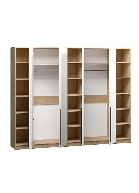 Шкаф распашной Хейсон - 11 Дуб Золотистый / Белый