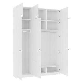 Шкаф распашной Скаген - 3 с антресолью Белый