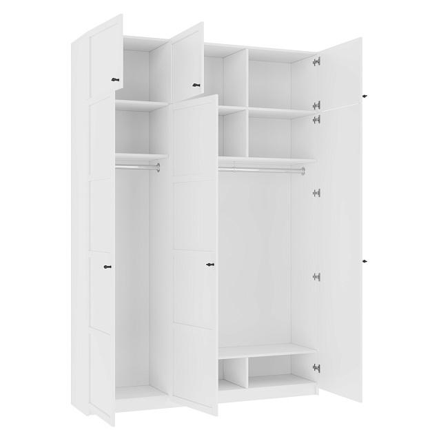 Шкаф распашной Скаген - 3 с антресолью Белый