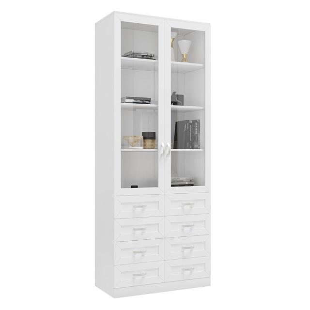 Книжный шкаф Библиограф - 2 №6 Белый