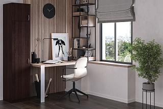 Шкаф распашной Лайт-1 Белье с антресолью Венге