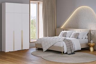 Шкаф распашной Эдинбург - 3 с антресолью Белый